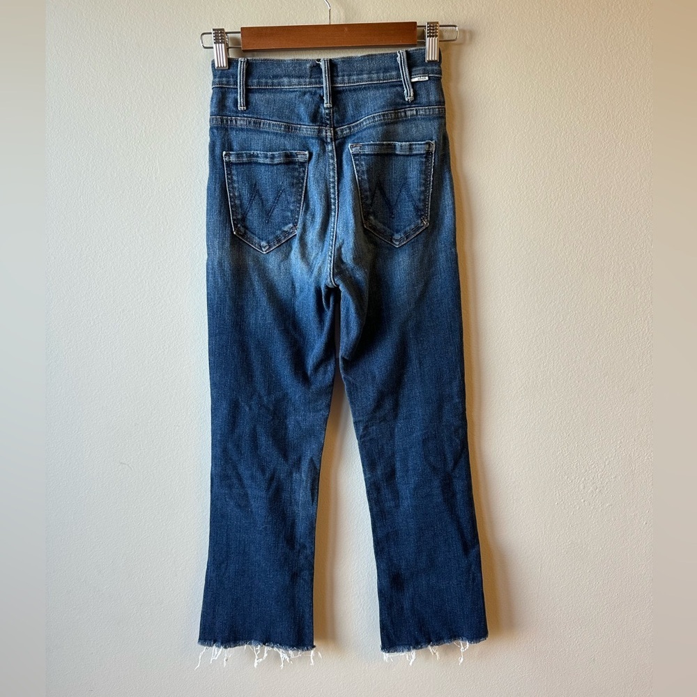 MOTHER Hustler Ankle Fray Women's Classic Blue Jeans - Picture 5 of 5